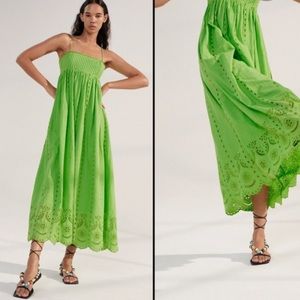 Zara Embroidered Cutwork Long Dress.